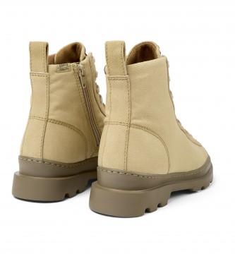 Camper Brutus Leather Ankle Boots beige