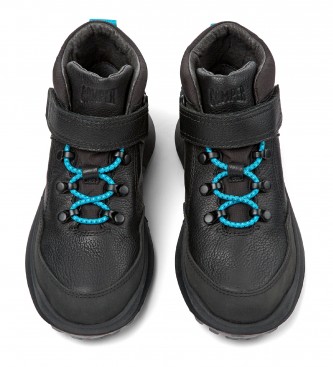 Camper Crclr Leather Ankle Boots black