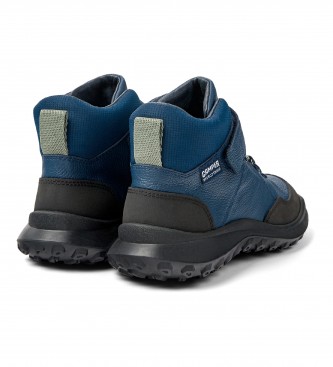 Camper Navy Crclr Leather Ankle Boots