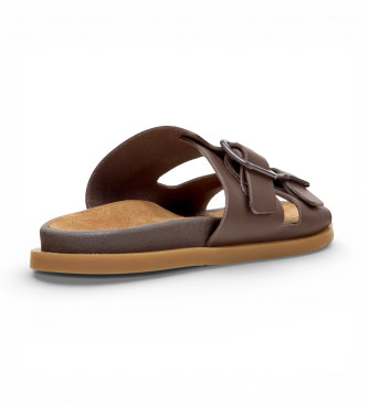 Camper Sand�lias de couro Lluc castanhas