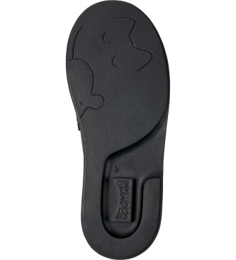 Camper Duet Leder-Slipper schwarz