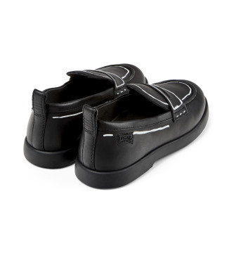 Camper Mocassins Duet em pele preto