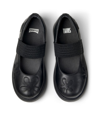 Camper Mocassins Duet em pele preto