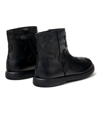 Camper Twins Leather Ankle Boots black