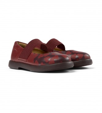 Camper Ballerine in pelle Maroon Duet Twins