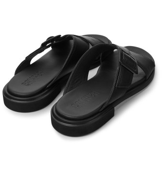 Camper Edy black leather sandals