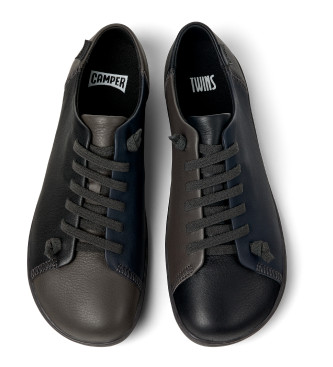 Camper Zapatos de Piel Twins negro