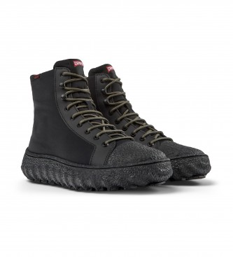 Camper Ground Leather Ankle Boots black