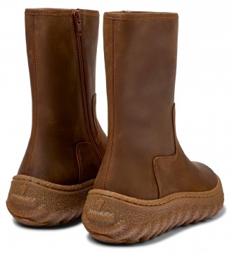 Camper Brown Ground Leather Boots