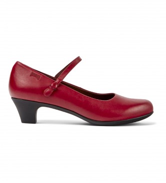 Camper Chaussures en cuir Helena basse rouge