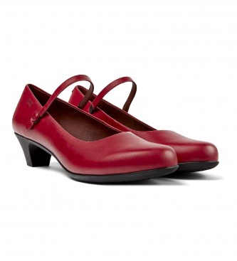 Camper Chaussures en cuir Helena basse rouge