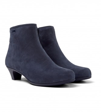 Camper Leather Ankle Boots Helena low navy