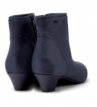 Camper Leather Ankle Boots Helena low navy