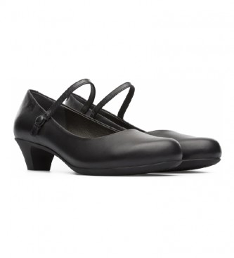 Camper Zapato de piel Helena bajo negro -Altura tacn: 4,5cm-