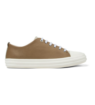 Camper Bruine leren hoepelsneakers