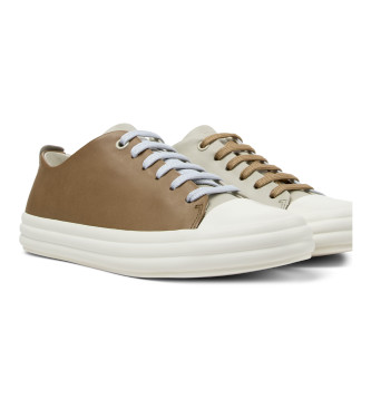 Camper Bruine leren hoepelsneakers