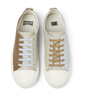 Camper Bruine leren hoepelsneakers