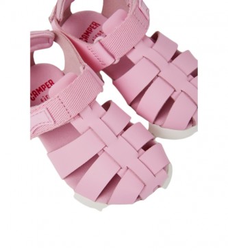 Camper Pink Caterpillar leather sandals