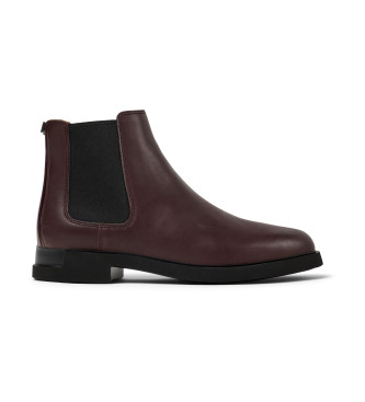 Camper Iman burgundy leather ankle boots 