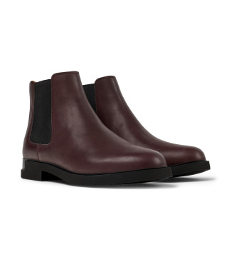 Camper Iman burgundy leather ankle boots 