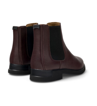 Camper Iman burgundy leather ankle boots 