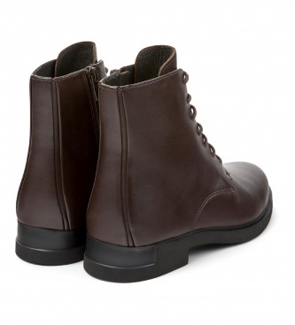 Camper Brown Iman Leather Ankle Boots