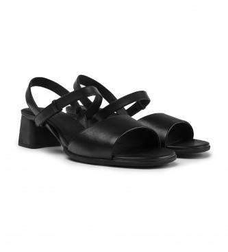 Camper Katie black leather sandals -Heel height 5,1cm