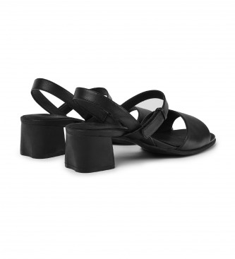Camper Katie black leather sandals -Heel height 5,1cm