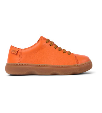 Camper Sapatos de couro laranja para criana