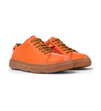 Camper Sapatos de couro laranja para criana