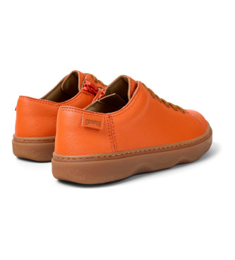 Camper Sapatos de couro laranja para criana