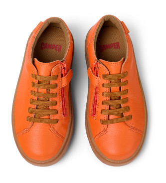 Camper Kiddo orange leather shoes