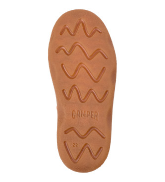 Camper Kiddo orange leather shoes