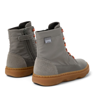 Camper Botins de couro Kiddo cinzento