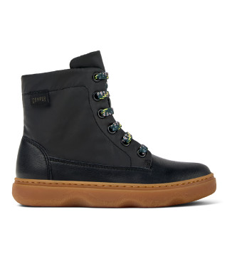 Camper Bottines en cuir pour enfants, noires