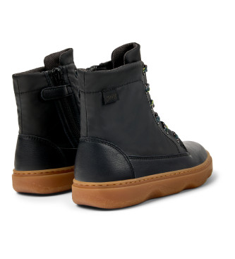 Camper Bottines en cuir pour enfants, noires