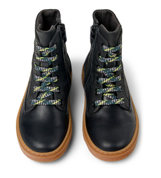 Camper Bottines en cuir pour enfants, noires