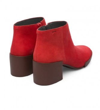 CAMPER Lotta red leather boots -heel height: 6cm