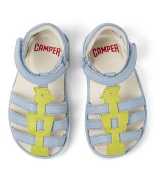 Camper Miko Usnjene sandale modre barve