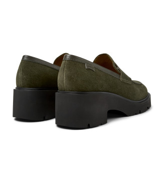 Camper Milah donkergroene leren loafers