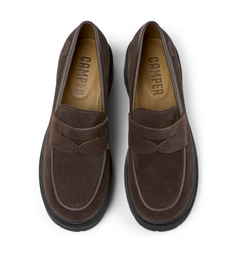 Camper Mocassins en cuir marron Milah 