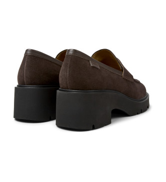 Camper Milah braune Leder-Slipper 