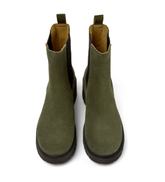 Camper Milah dark green leather ankle boots