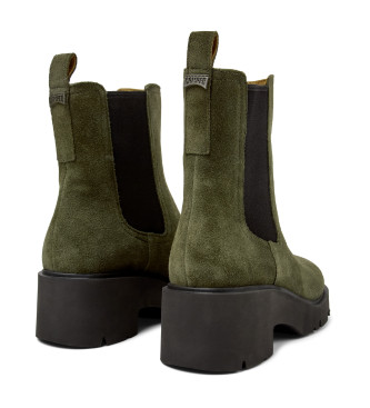 Camper Milah dark green leather ankle boots