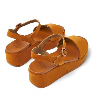 Camper Misia brown leather sandals -Platform height 5,7cm