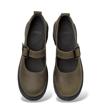 Camper Milah green leather loafers
