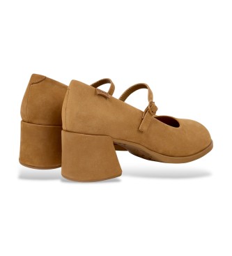 Camper Brown Kora Leather Ballerinas
