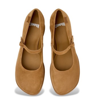 Camper Brown Kora Leather Ballerinas