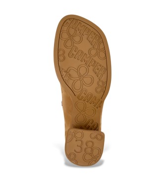 Camper Brown Kora Leather Ballerinas