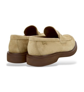 Camper Brązowe skórzane mokasyny Norman